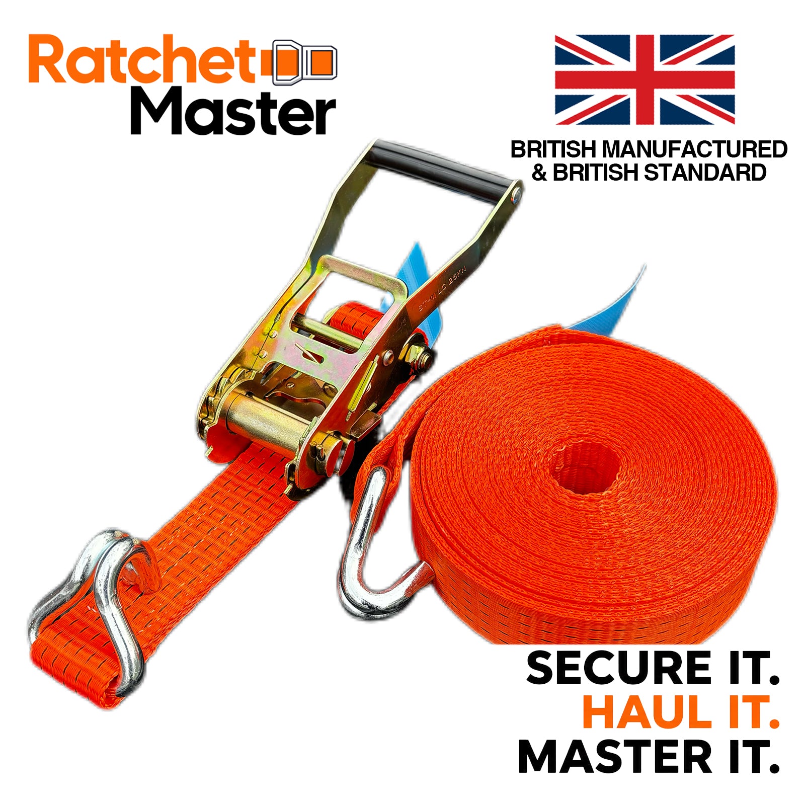RatchetMaster - 4X 10 Tonne 5 meter Premium Heavy Duty Ratchet Straps