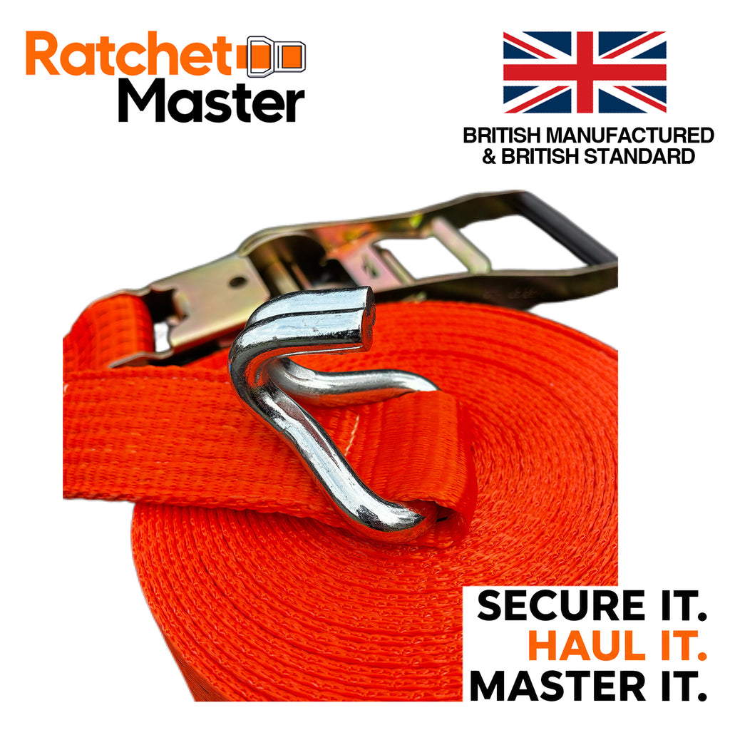 RatchetMaster - 2X 10 Tonne 5 meter Premium Heavy Duty Ratchet Straps