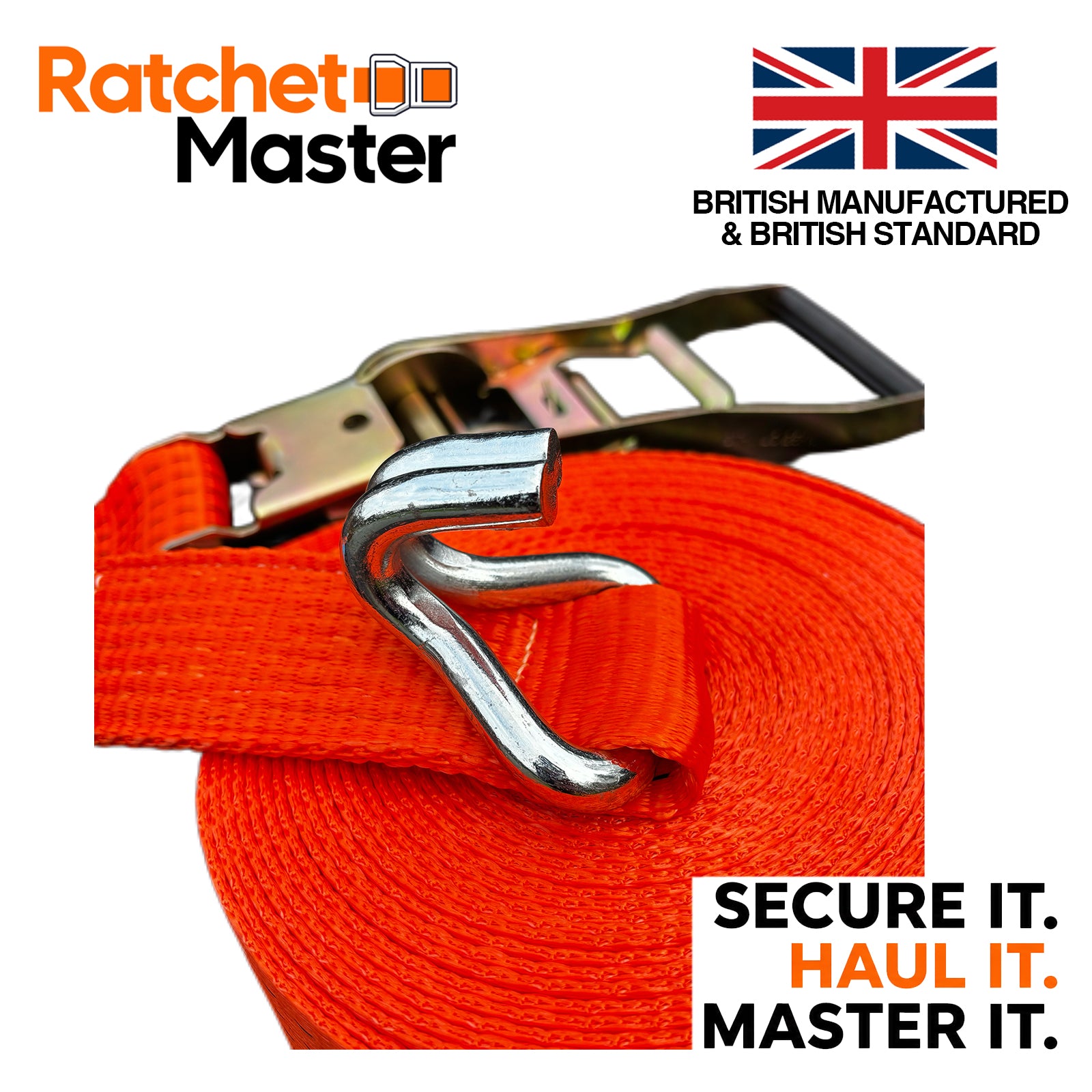 RatchetMaster - 4X 10 Tonne 5 meter Premium Heavy Duty Ratchet Straps